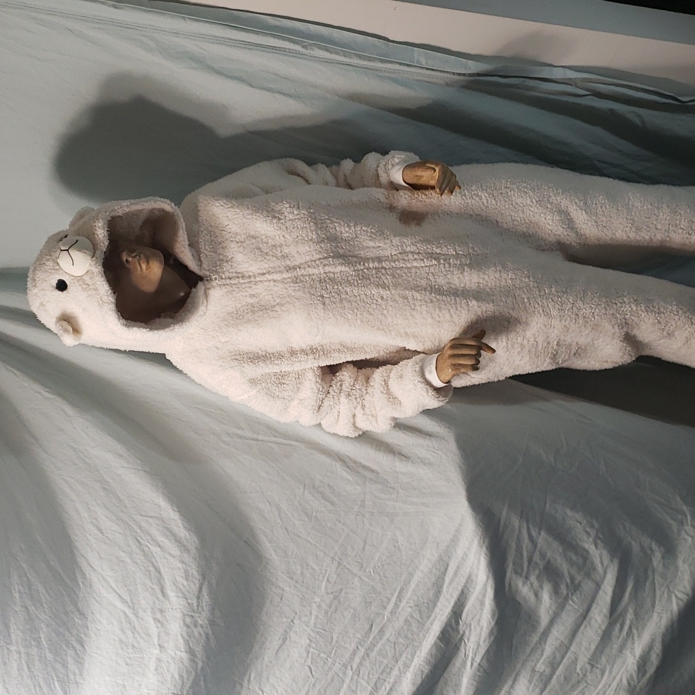 Adult Lamb Super Plush Oversized Onesie Size Medium